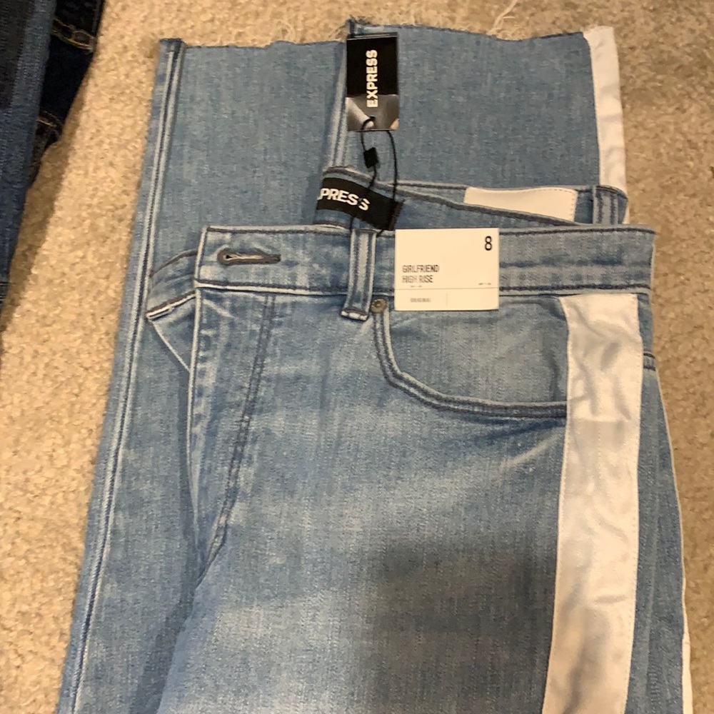 Express jeans size 8 girlfriend high rise